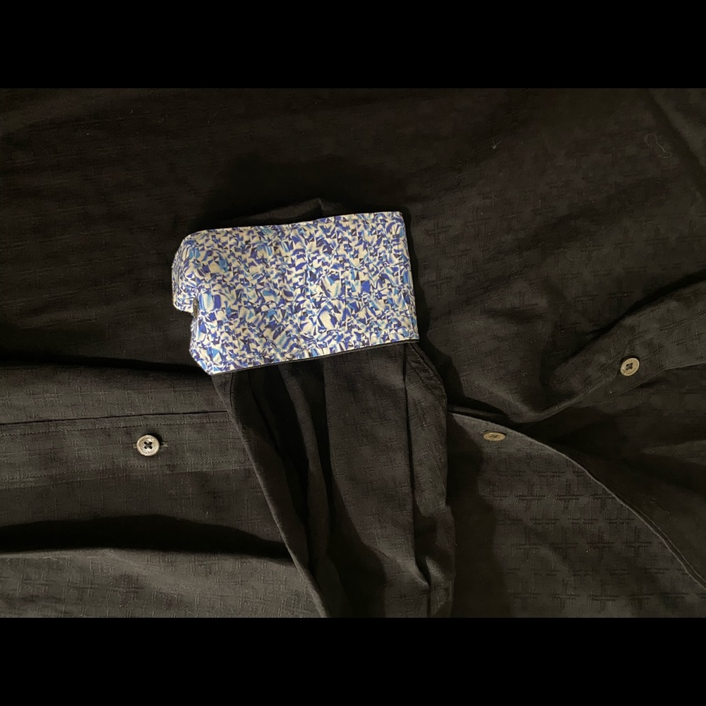 Bugatchi classic fit XL black and blue